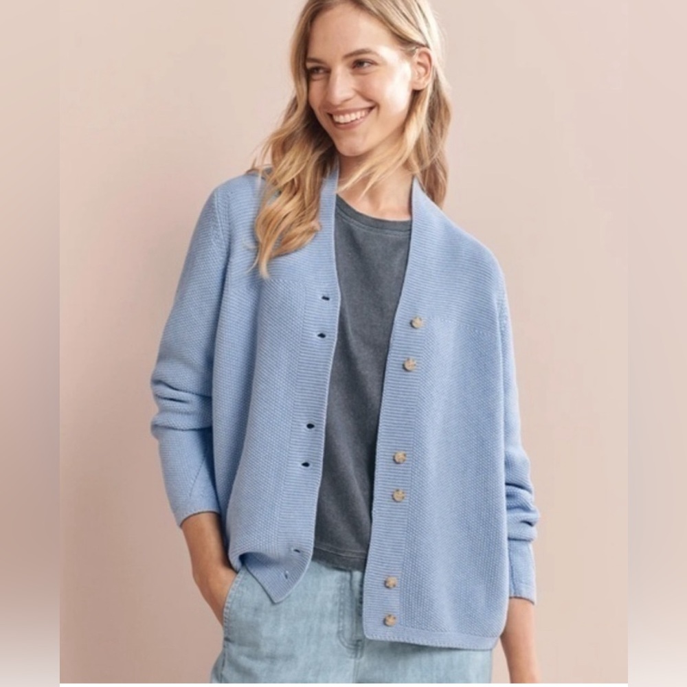 Poetry women’s BUTTON-FRONT CARDIGAN Organic cotton Size 12 (Large)